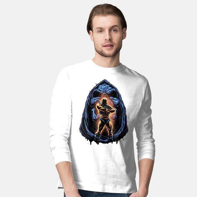 Shining Aura Of Power-Mens-Long Sleeved-Tee-glitchygorilla