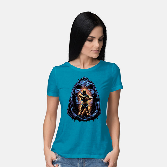 Shining Aura Of Power-Womens-Basic-Tee-glitchygorilla