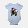 Ride The Green Dino-Baby-Basic-Onesie-glitchygorilla