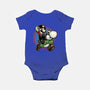 Ride The Green Dino-Baby-Basic-Onesie-glitchygorilla