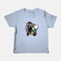 Ride The Green Dino-Baby-Basic-Tee-glitchygorilla