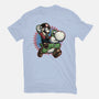 Ride The Green Dino-Mens-Basic-Tee-glitchygorilla