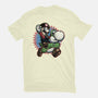 Ride The Green Dino-Mens-Premium-Tee-glitchygorilla