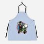 Ride The Green Dino-Unisex-Kitchen-Apron-glitchygorilla