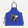 Ride The Green Dino-Unisex-Kitchen-Apron-glitchygorilla