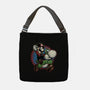 Ride The Green Dino-None-Adjustable Tote-Bag-glitchygorilla