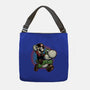 Ride The Green Dino-None-Adjustable Tote-Bag-glitchygorilla