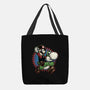 Ride The Green Dino-None-Basic Tote-Bag-glitchygorilla