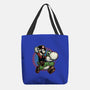 Ride The Green Dino-None-Basic Tote-Bag-glitchygorilla