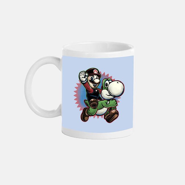 Ride The Green Dino-None-Mug-Drinkware-glitchygorilla