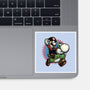 Ride The Green Dino-None-Glossy-Sticker-glitchygorilla