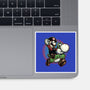 Ride The Green Dino-None-Glossy-Sticker-glitchygorilla