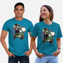 Ride The Green Dino-Unisex-Basic-Tee-glitchygorilla