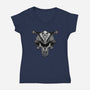 Climb The City Walls-Womens-V-Neck-Tee-glitchygorilla