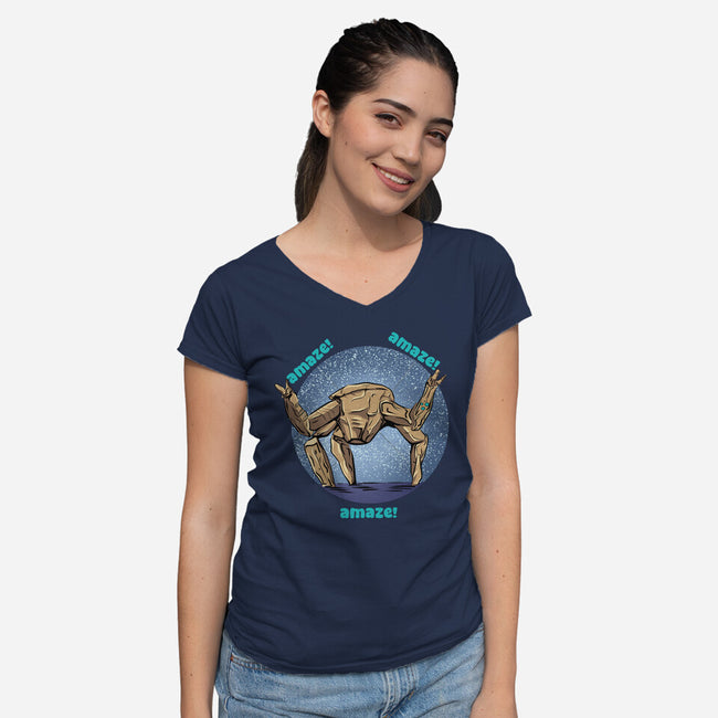 Amaze Rock-Womens-V-Neck-Tee-nickzzarto
