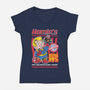 Big Homie Burger-Womens-V-Neck-Tee-demonigote