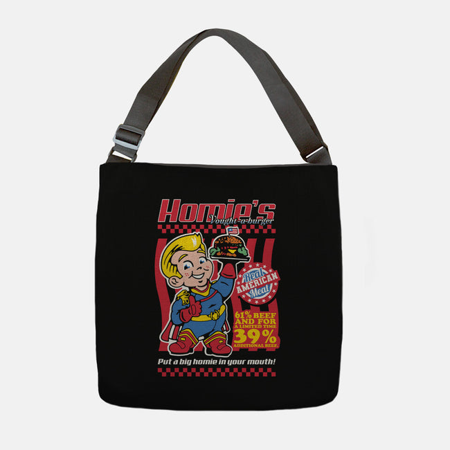 Big Homie Burger-None-Adjustable Tote-Bag-demonigote