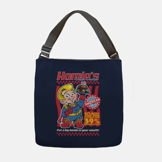 Big Homie Burger-None-Adjustable Tote-Bag-demonigote