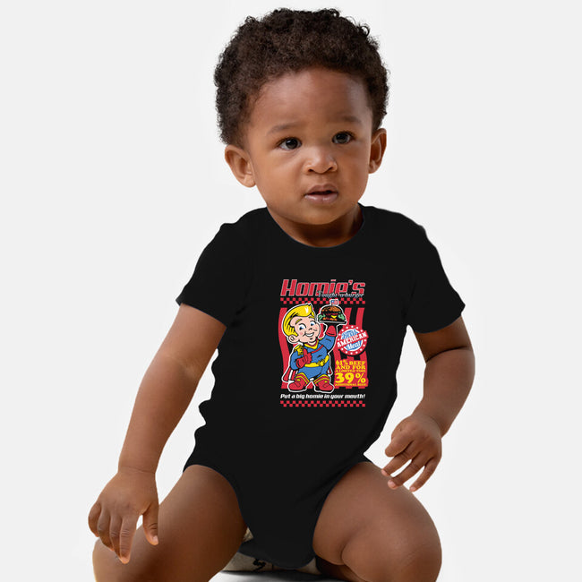 Big Homie Burger-Baby-Basic-Onesie-demonigote