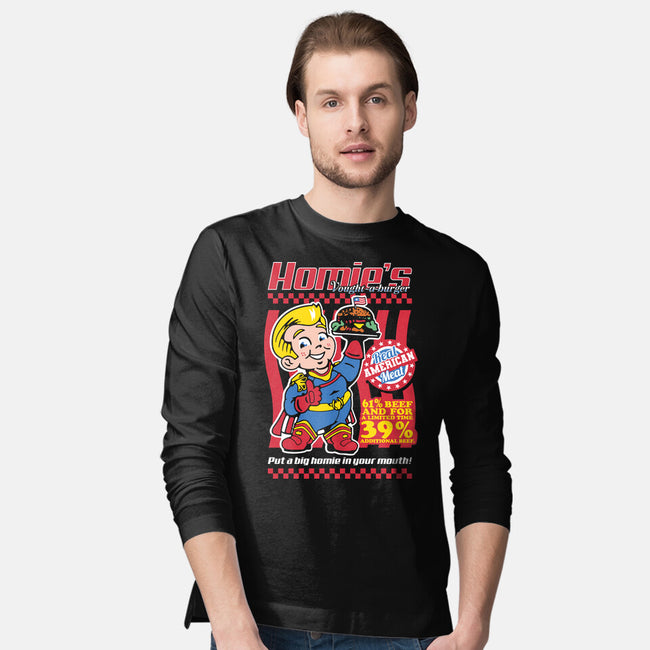 Big Homie Burger-Mens-Long Sleeved-Tee-demonigote