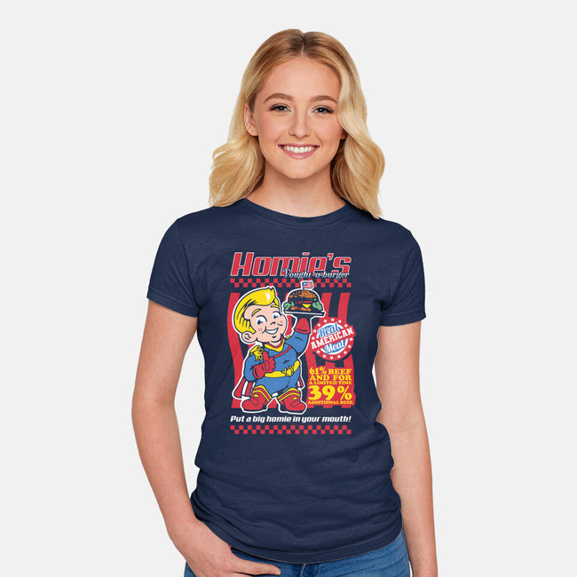 Big Homie Burger-Womens-Fitted-Tee-demonigote