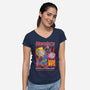 Big Homie Burger-Womens-V-Neck-Tee-demonigote
