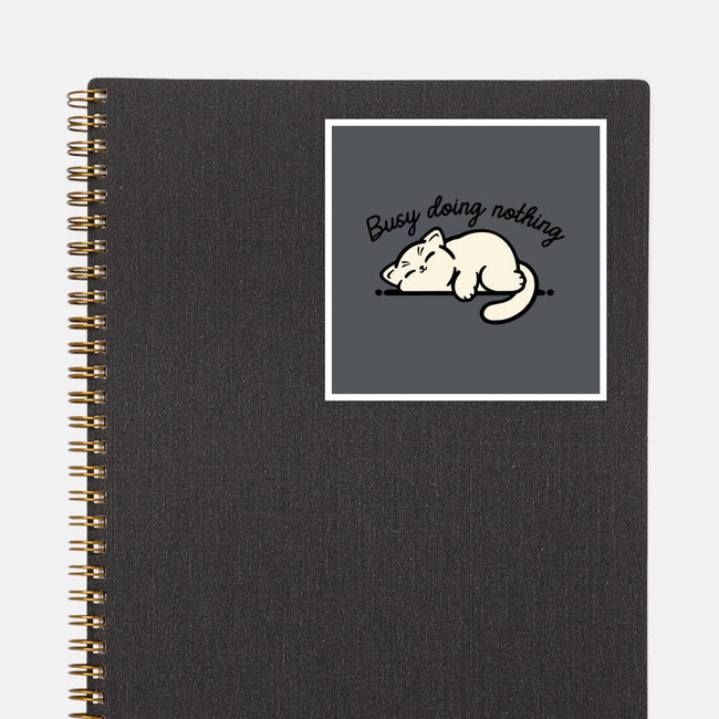 Kitty Busy Doing Nothing-None-Glossy-Sticker-NemiMakeit