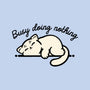 Kitty Busy Doing Nothing-Unisex-Kitchen-Apron-NemiMakeit