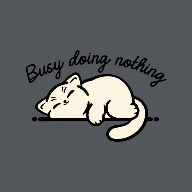 Kitty Busy Doing Nothing-Unisex-Kitchen-Apron-NemiMakeit
