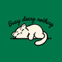 Kitty Busy Doing Nothing-Mens-Basic-Tee-NemiMakeit