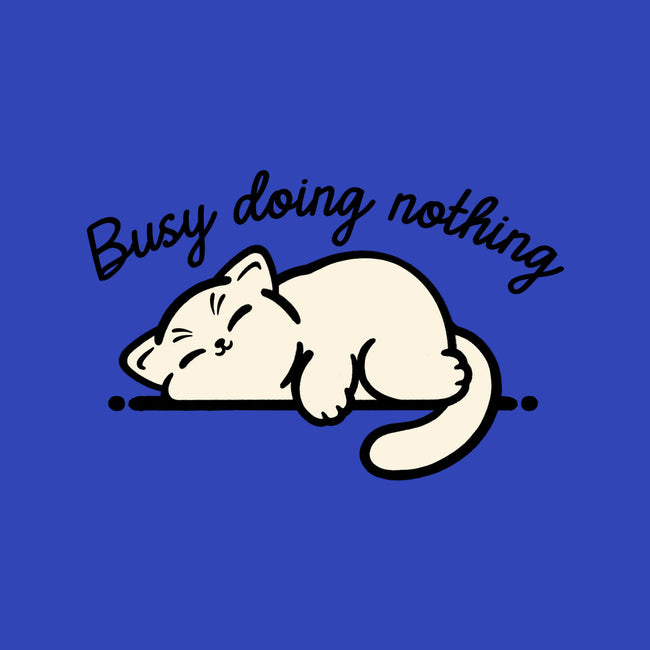Kitty Busy Doing Nothing-Unisex-Kitchen-Apron-NemiMakeit