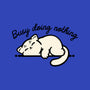 Kitty Busy Doing Nothing-Mens-Basic-Tee-NemiMakeit