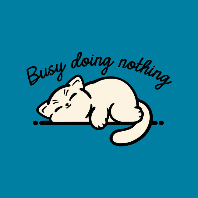 Kitty Busy Doing Nothing-Unisex-Kitchen-Apron-NemiMakeit