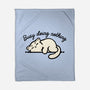 Kitty Busy Doing Nothing-None-Fleece-Blanket-NemiMakeit