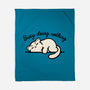 Kitty Busy Doing Nothing-None-Fleece-Blanket-NemiMakeit