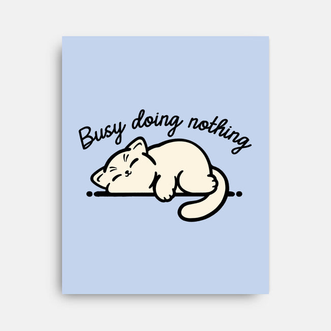 Kitty Busy Doing Nothing-None-Stretched-Canvas-NemiMakeit
