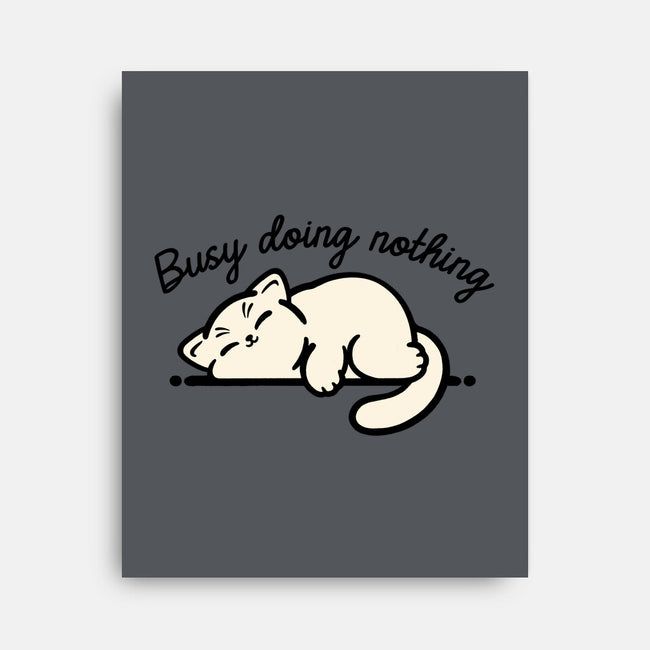 Kitty Busy Doing Nothing-None-Stretched-Canvas-NemiMakeit