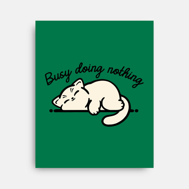 Kitty Busy Doing Nothing-None-Stretched-Canvas-NemiMakeit