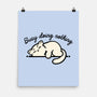 Kitty Busy Doing Nothing-None-Matte-Poster-NemiMakeit