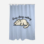 Kitty Busy Doing Nothing-None-Polyester-Shower Curtain-NemiMakeit