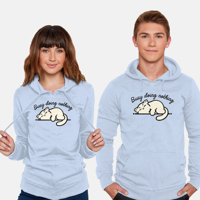 Kitty Busy Doing Nothing-Unisex-Pullover-Sweatshirt-NemiMakeit
