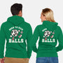 Born To Kick Balls-Unisex-Zip-Up-Sweatshirt-NemiMakeit