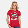 Born To Kick Balls-Womens-Fitted-Tee-NemiMakeit