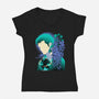 Wisteria Flower Pirate-Womens-V-Neck-Tee-rmatix