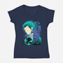 Wisteria Flower Pirate-Womens-V-Neck-Tee-rmatix