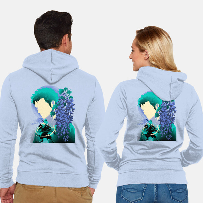 Wisteria Flower Pirate-Unisex-Zip-Up-Sweatshirt-rmatix