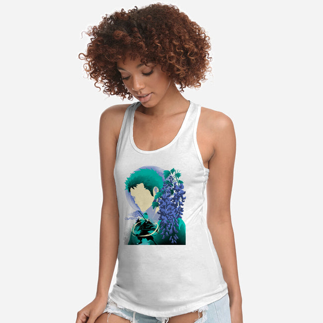 Wisteria Flower Pirate-Womens-Racerback-Tank-rmatix