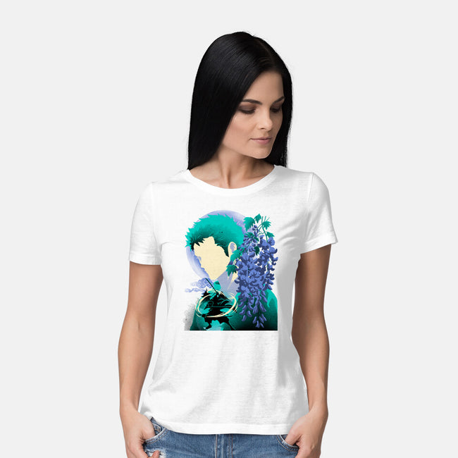 Wisteria Flower Pirate-Womens-Basic-Tee-rmatix