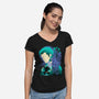 Wisteria Flower Pirate-Womens-V-Neck-Tee-rmatix