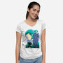 Wisteria Flower Pirate-Womens-V-Neck-Tee-rmatix